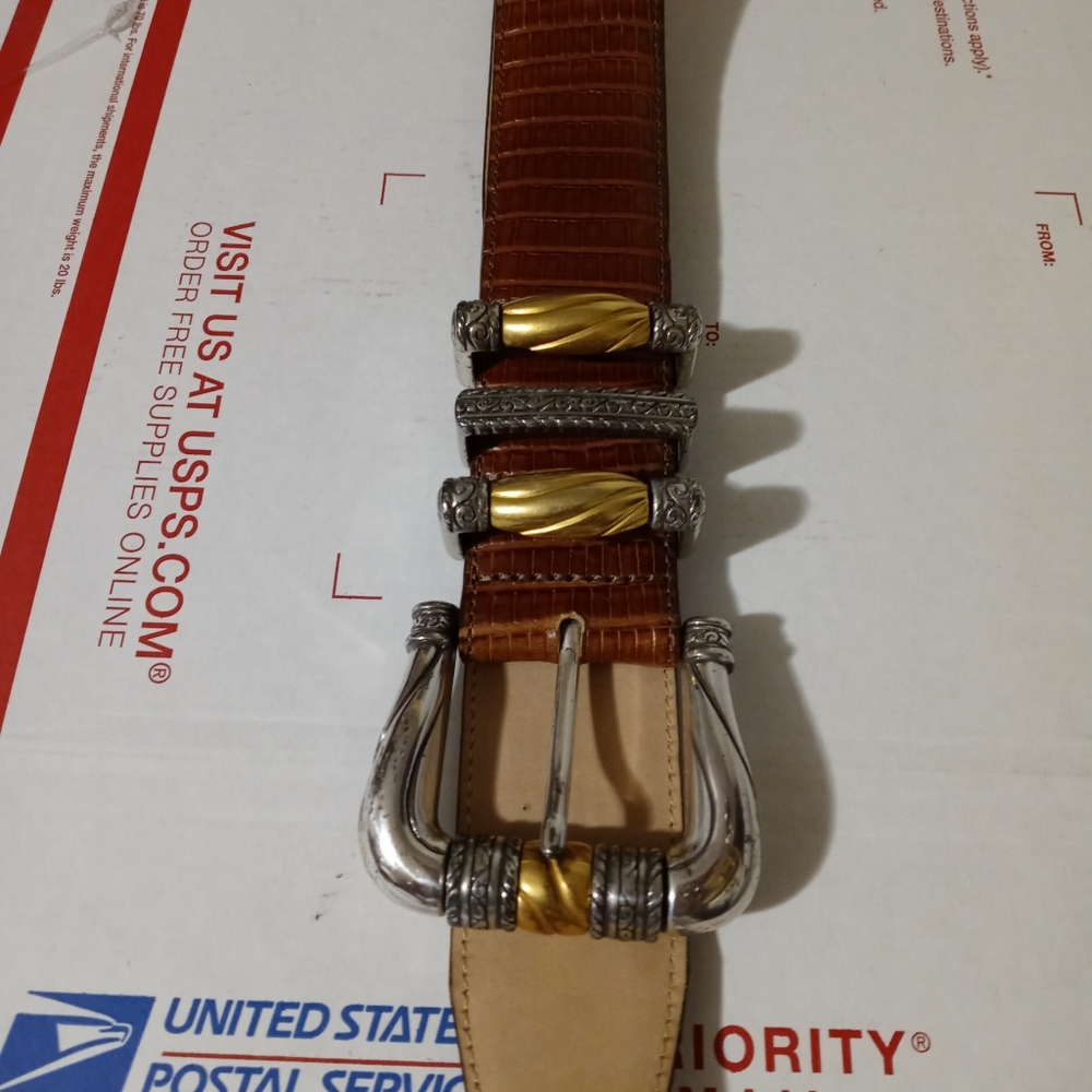 ππ΄Brighton Vintage Leather Beltπ‘π‘ πΊπΈ πΊπ²Size M Women,#47607,Made In U.S.A - Picture 11 of 16